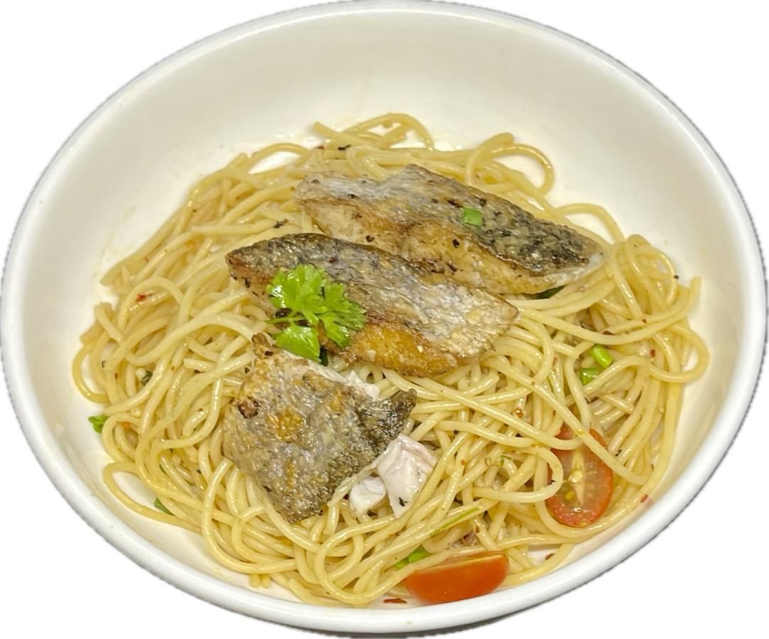 Aglio Olio Pasta - Grilled Barramundi