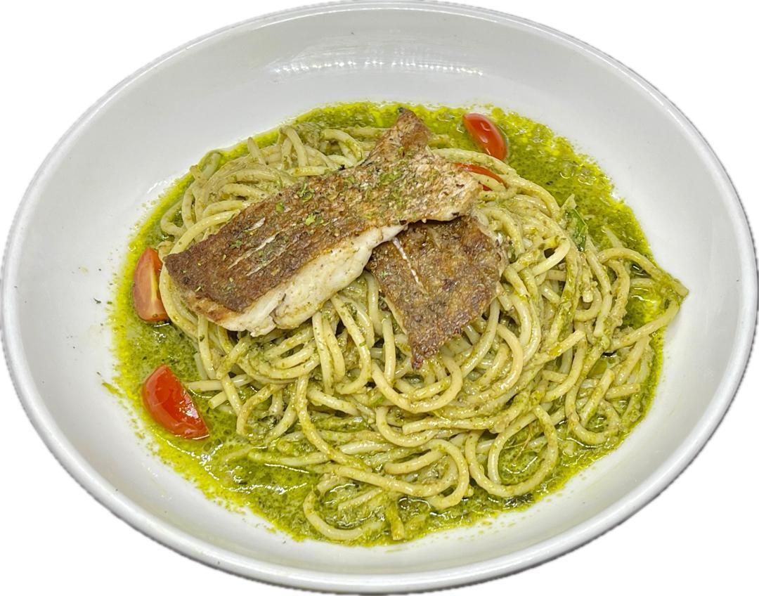 Green Curry Pasta - Grilled Barramundi