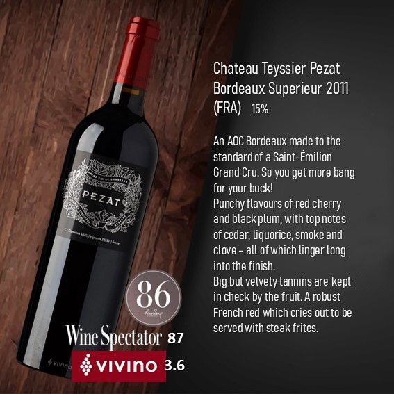 Chateau Teyssier Pezat Bordeaux Superieur 2011 (ITL)