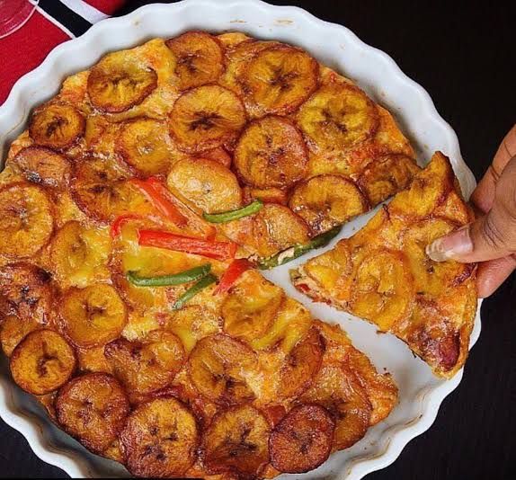 Plantain and chicken frittata