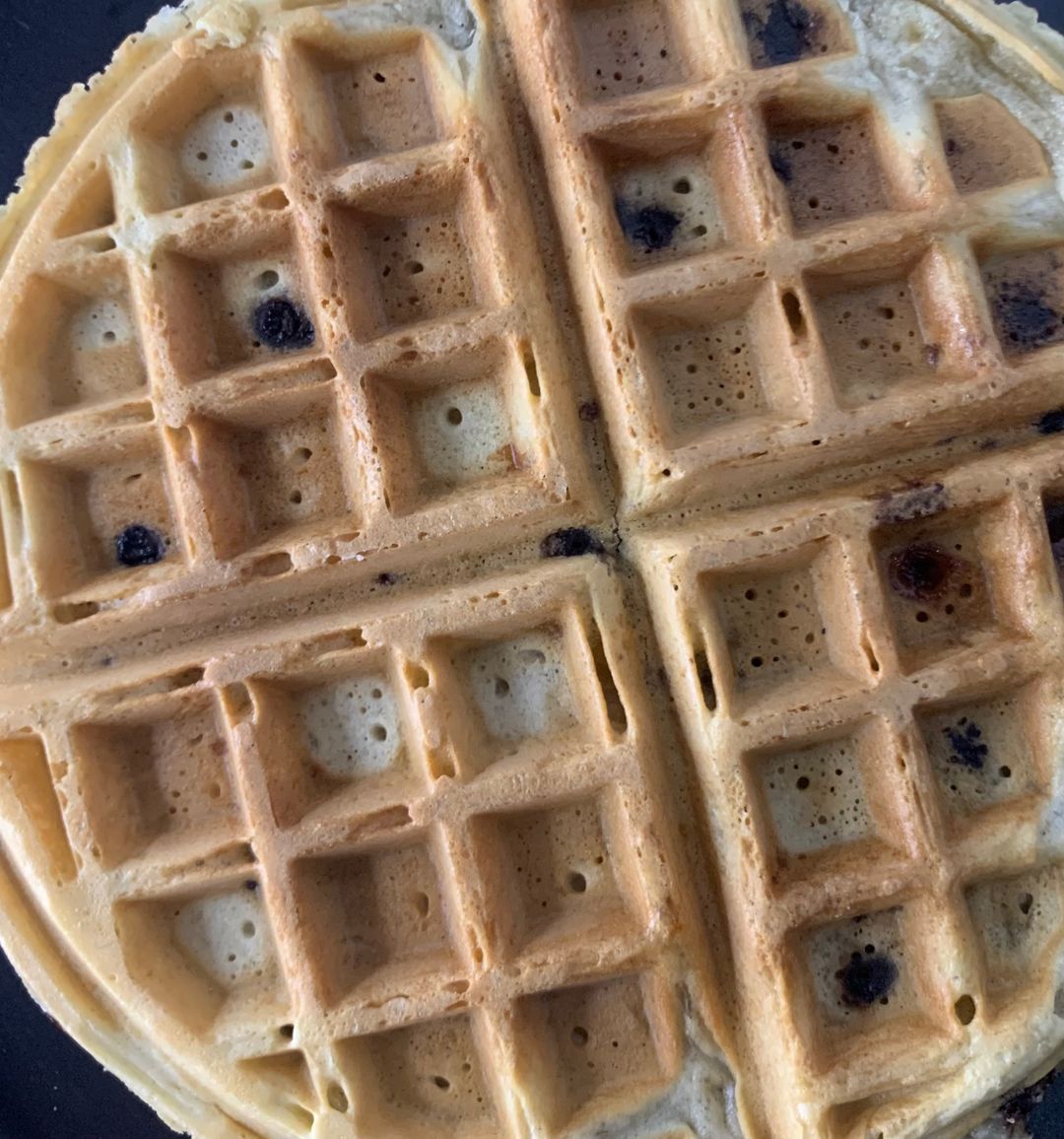 Chocolate chip infused waffle 