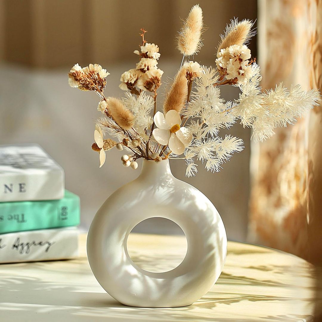 Small Ceramic Donut Vases