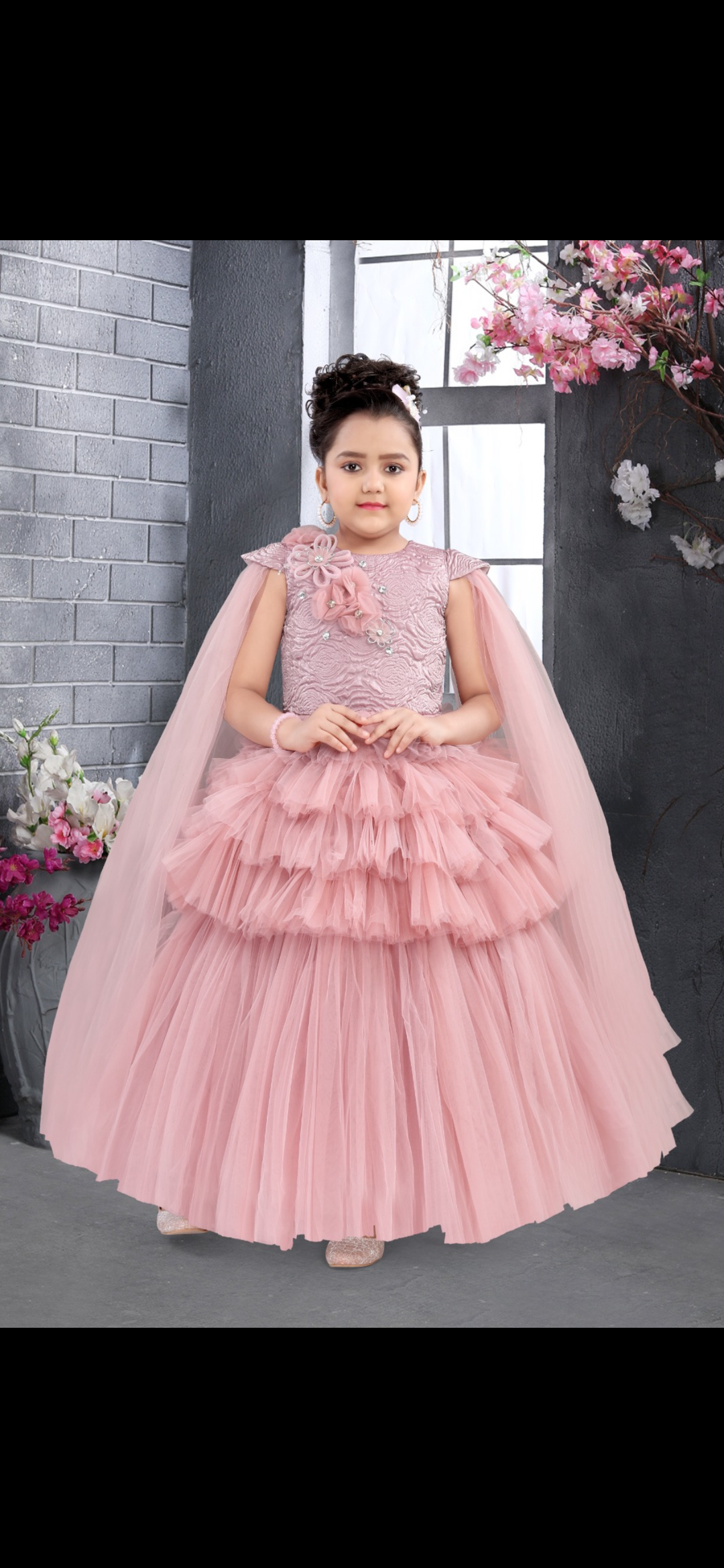 Foreign trade children puffy princess gown