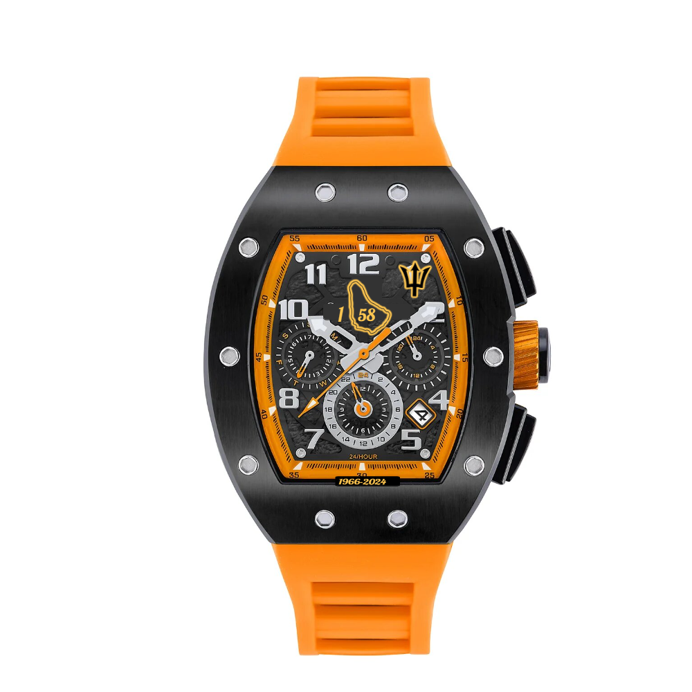 Limited Edition Barbados Independence Timepiece- Orange 1-58  