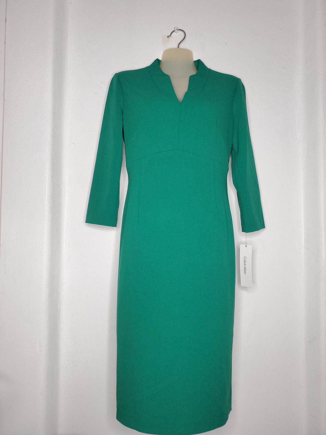 Kelly Green Calvin Klein Midi Dress