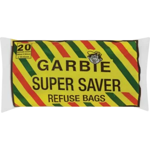 Garbie 20 Pack Super Saver Refuse Bags 750mm x 950mm