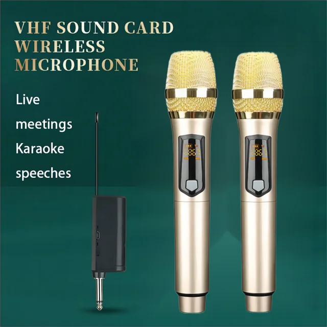 Demao V108 OEM Factory Professional Handheld Cordless Mic Portable Karaoke, Conference Wireless Condenser Microphone System