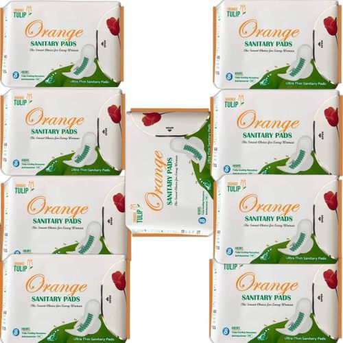 Orange Combo 16 In One Pack Ultra Thin Sanitary Pads (Smart Choice For Every Woman )x10Pcs