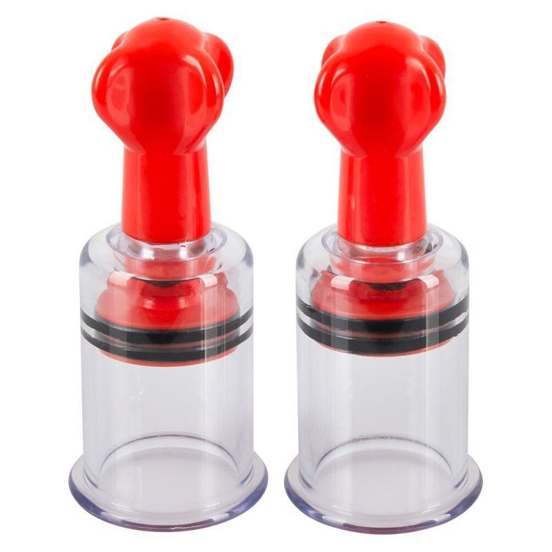 Pair Twist Nipple Suckers - Red