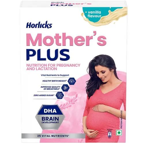 Horlicks Mother's Plus Nutrition Drink - Vanilla Flavour, For Pregnancy & Lactation, 400 g Carton