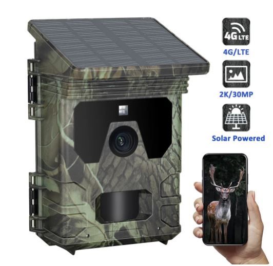 HC-600Pro 30MP 2K HD 4G Solar Power Outdoor Camera APP Remote Control