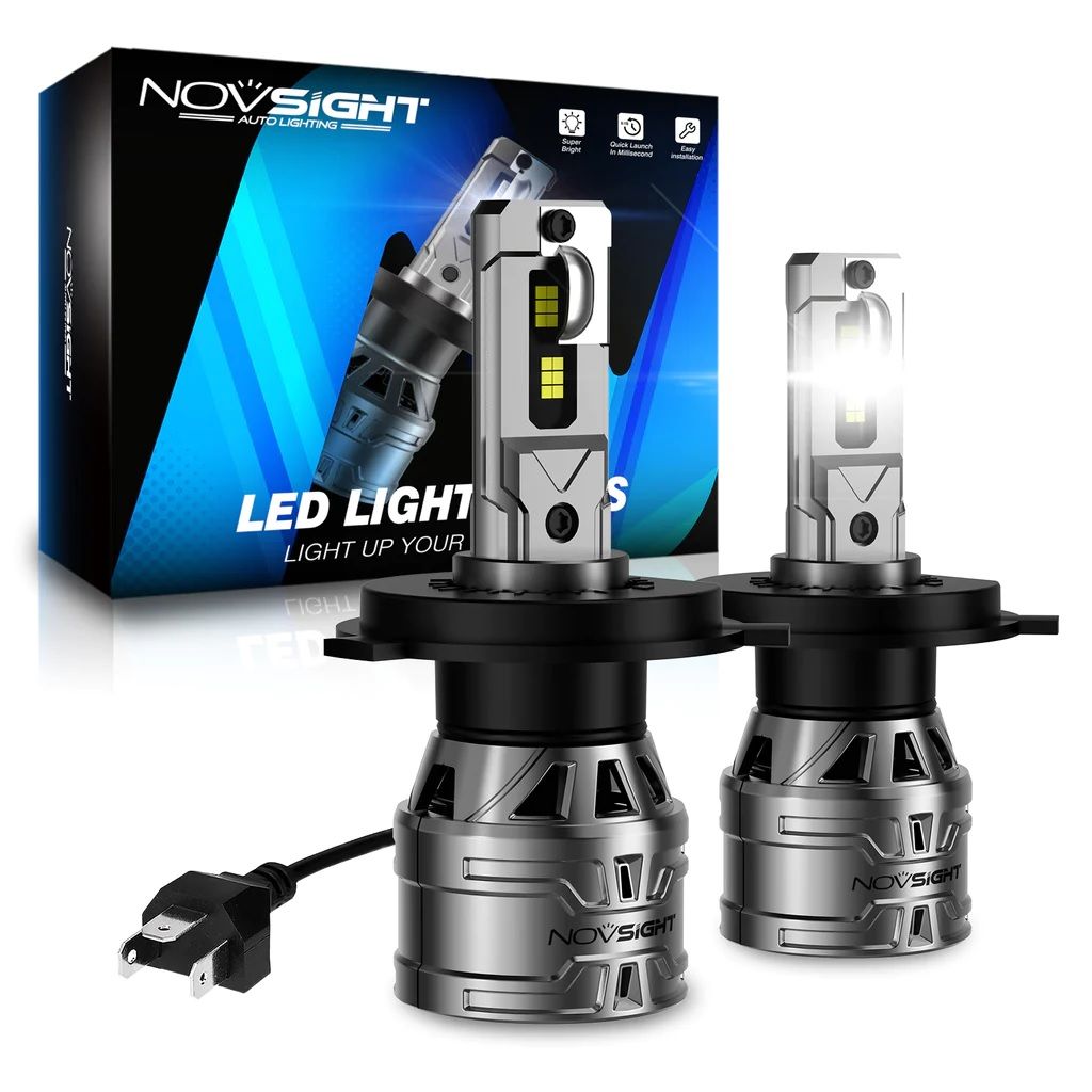 Novsight N61T General Series H4/9003 60W 13000LM DUAL Color LED Headlight Kit – Improved Visibility and Easy Installation