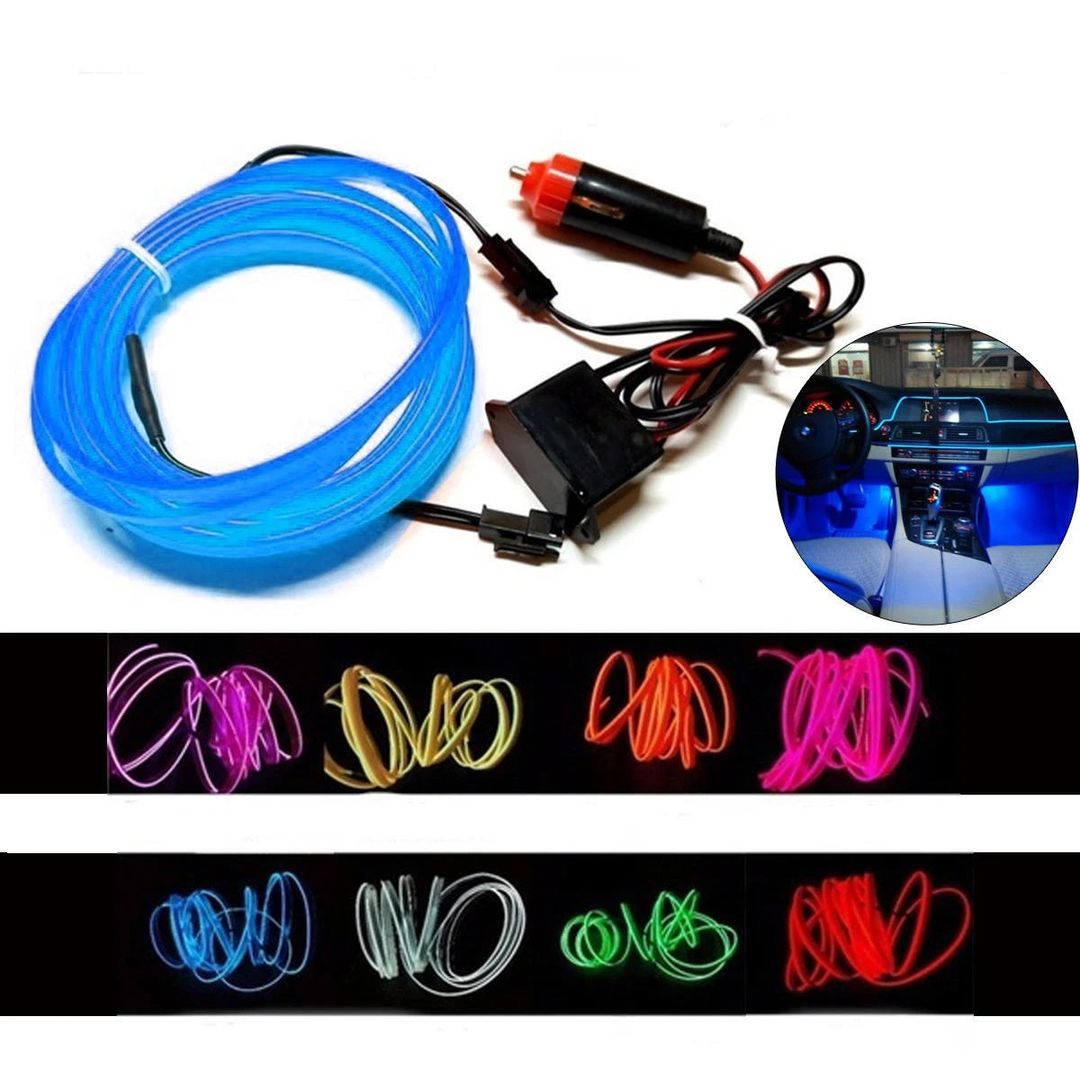 Enhance Your Car’s Interior with the 5M Flexible Neon EL Wire Light