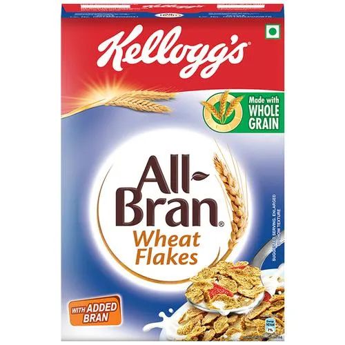 Kellogg's All Bran Wheat Flakes - High In Iron, Naturally Cholesterol Free, 440 g Carton