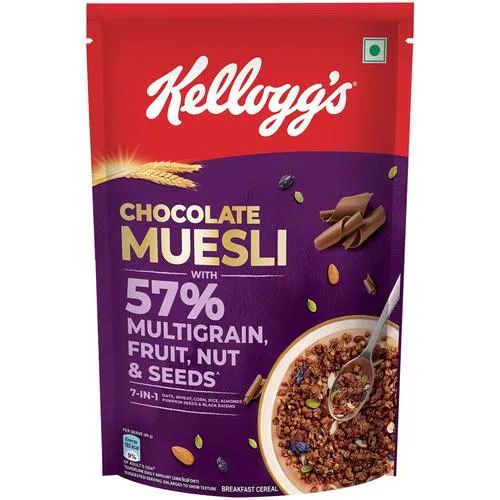 Kellogg's Chocolate Muesli - With 57% Multigrain, Fruit, Nut & Seeds, 450 g
