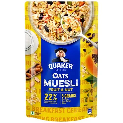 Quaker Fruit & Nut Oats Muesli, 700g Pouch