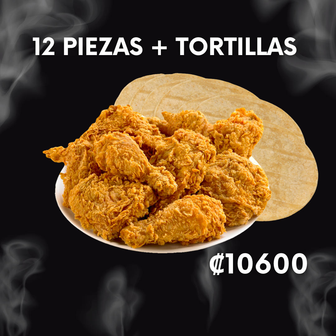 12 piezas + tortillas