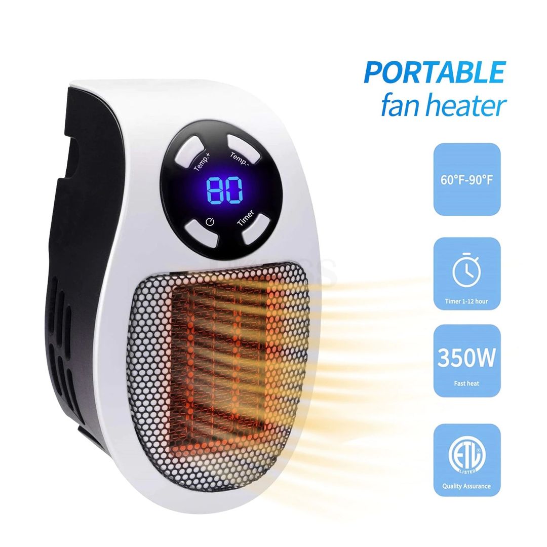 500W Portable Electric Heater for Home, Office or Desktop with Adjustable Thermostat