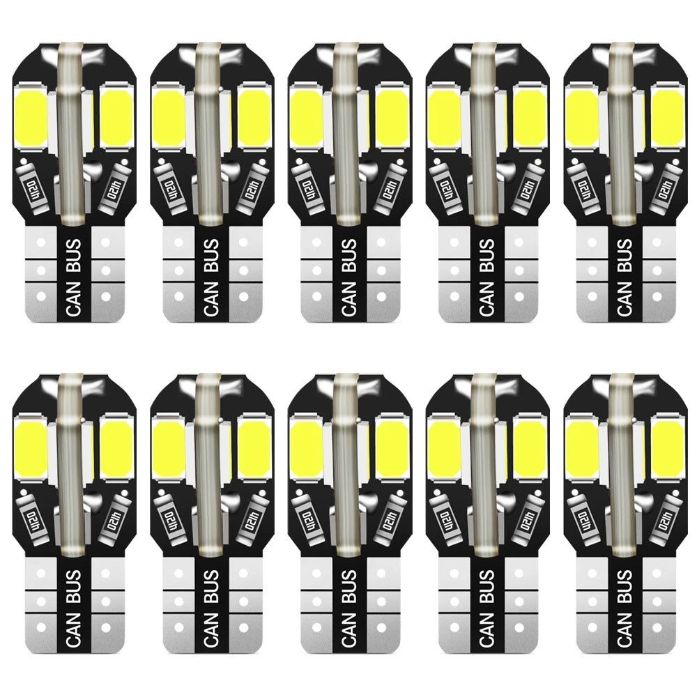 1PC W5W/T10 CANBUS 8SMD 5730 Car LED Light Bulb