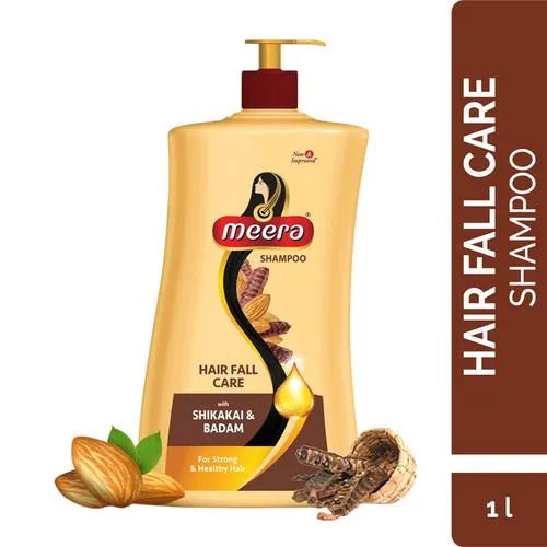 Meera Hair Fall Care Shampoo - With Shikakai & Badam, For Strong & Healthy Hair, For Men & Women, 1 L