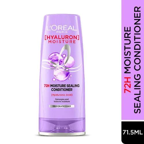 L'OREAL PARIS Hyaluron Moisture 72H Moisture Sealing Conditioner | With Hyaluronic Acid | For Dry & Dehydrated Hair | Adds Shine & Bounce, 71.5 ml