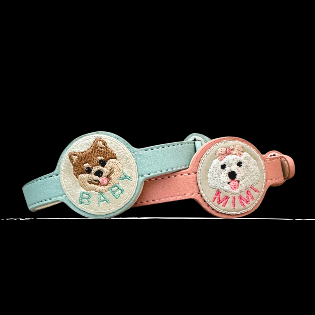 Custom Pet Apple Tag Collar