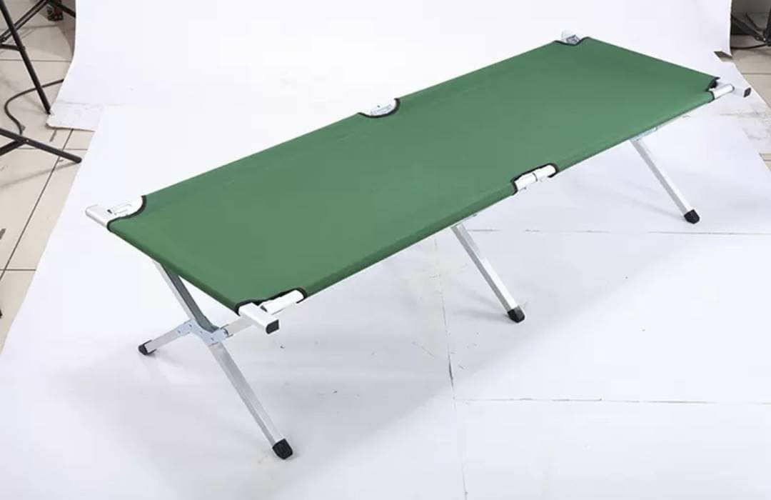 Folding camping bed