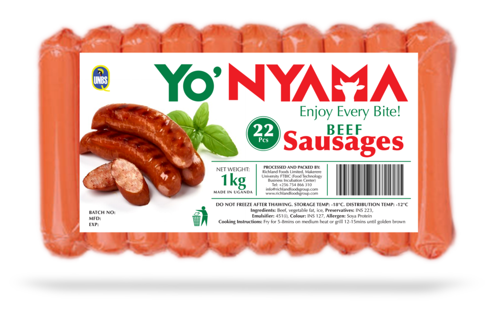  Yo' Nyama Beef Sausages (premium) /Kg