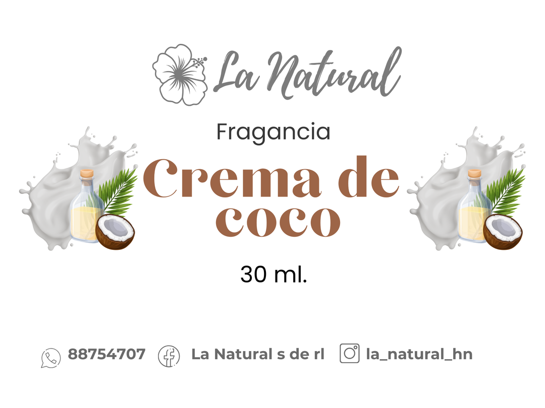 Crema de coco fragancia aroma suave 