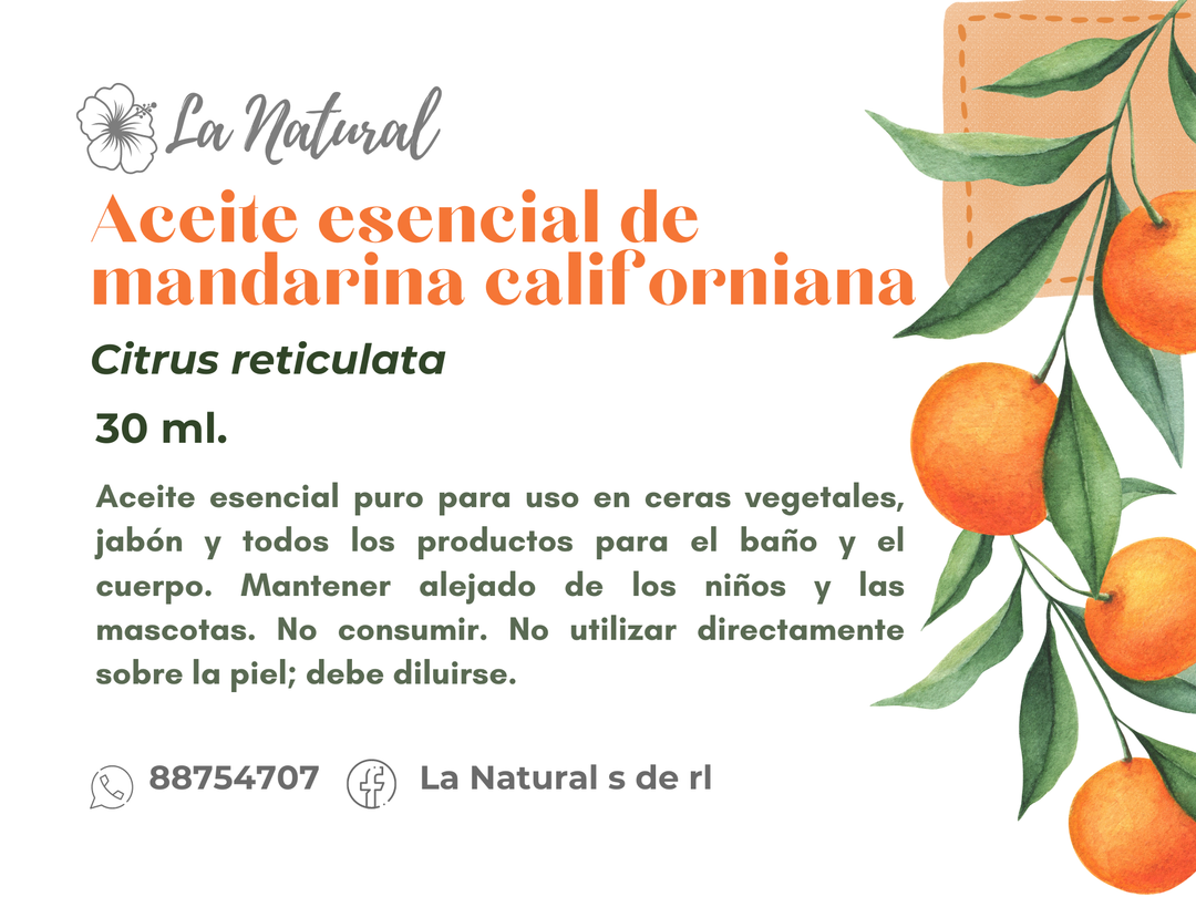 Mandarina Californiana aceite esencial