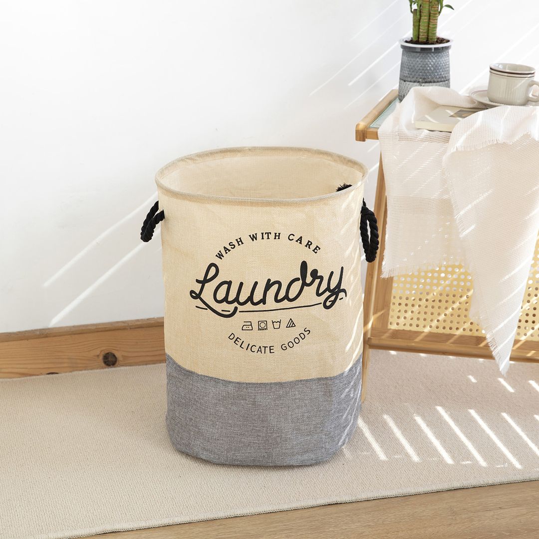 Laundry day round multi-purpose basket with handle 