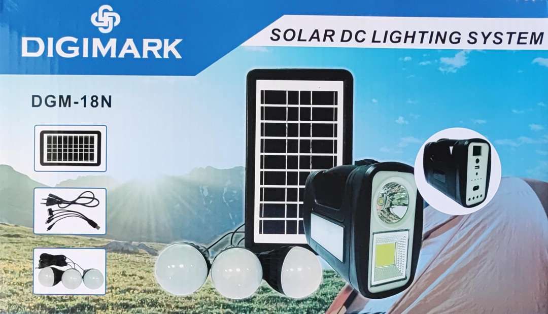 Digimark 3 LED Solar Portable Power Box Mobile Charger and Portable Light – Eco-Friendly Device for Power and Light On the Go