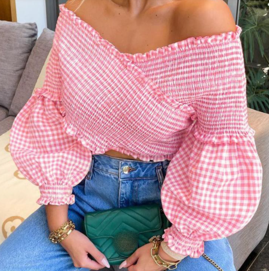 Pink Off Shoulder Top