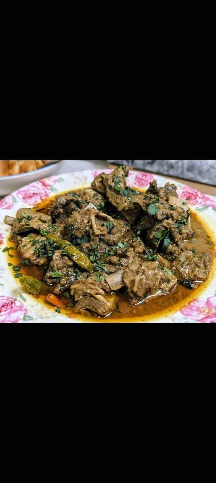 Beef karahi with salad full