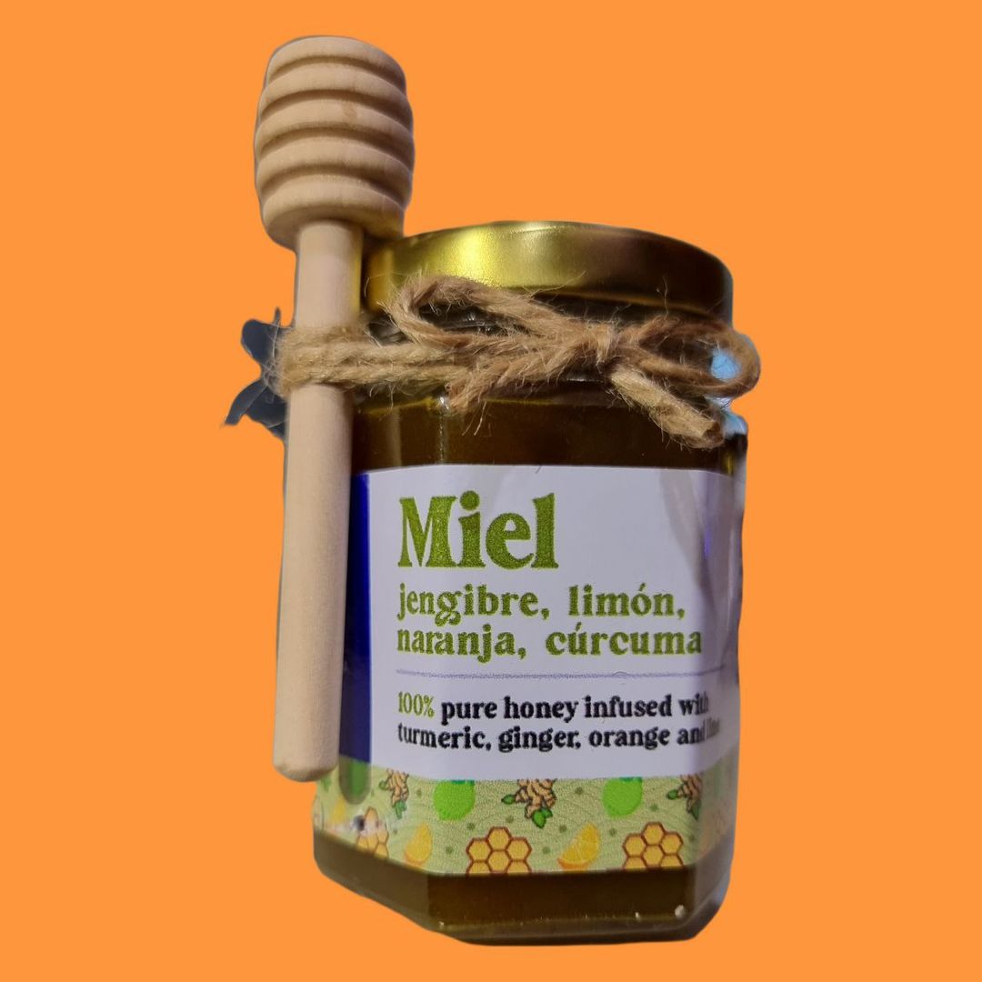 Miel con Cúrcuma, Naranja, Jengibre y Limon 5.5 oz. 