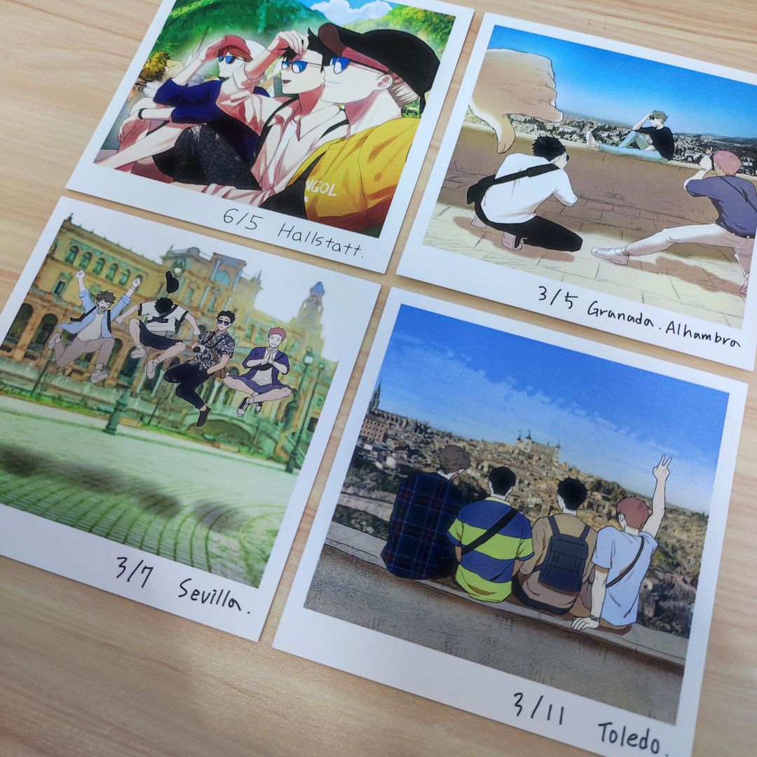 Haikyuu Fanart Square Postcard - Travel Series