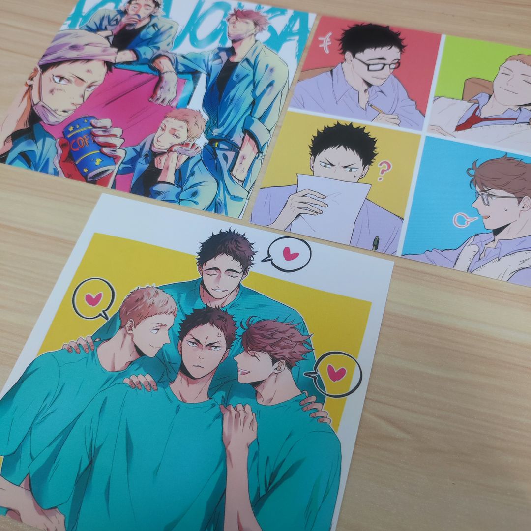 Haikyuu Fanart Square Postcard - Aoba Johsai