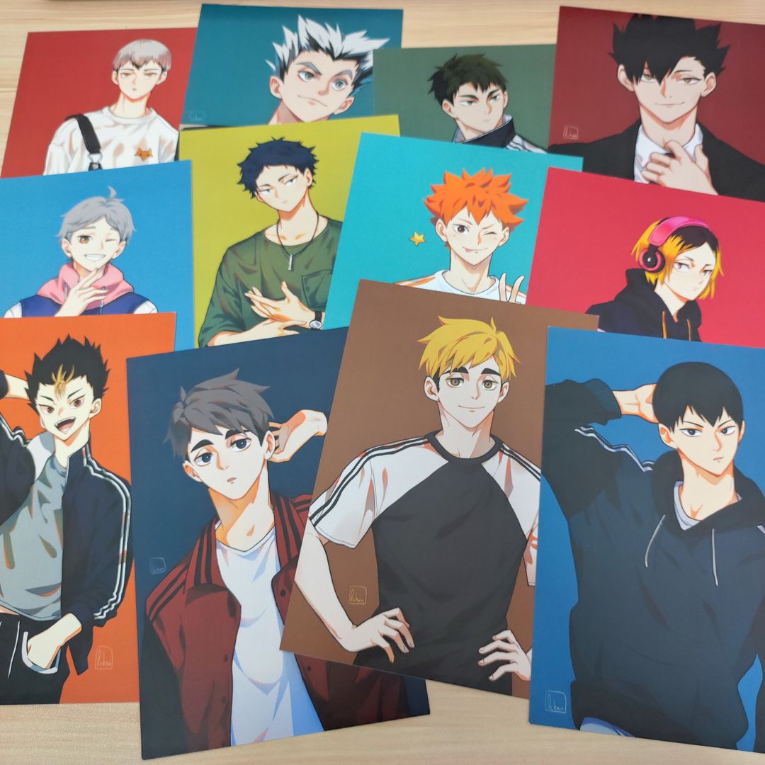 Haikyuu Fanart Postcard - Fashion Series