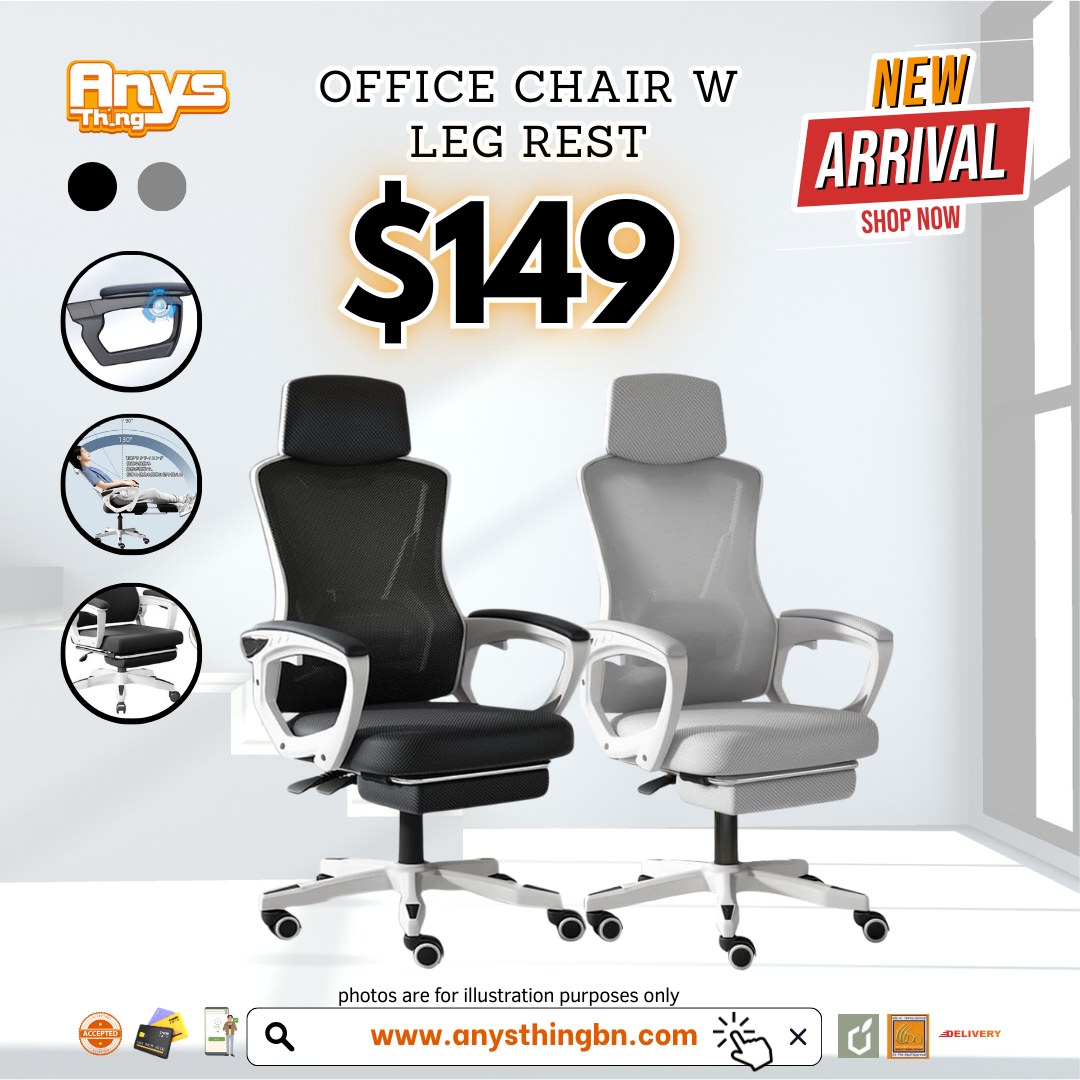 Office Chair W Leg Rest 