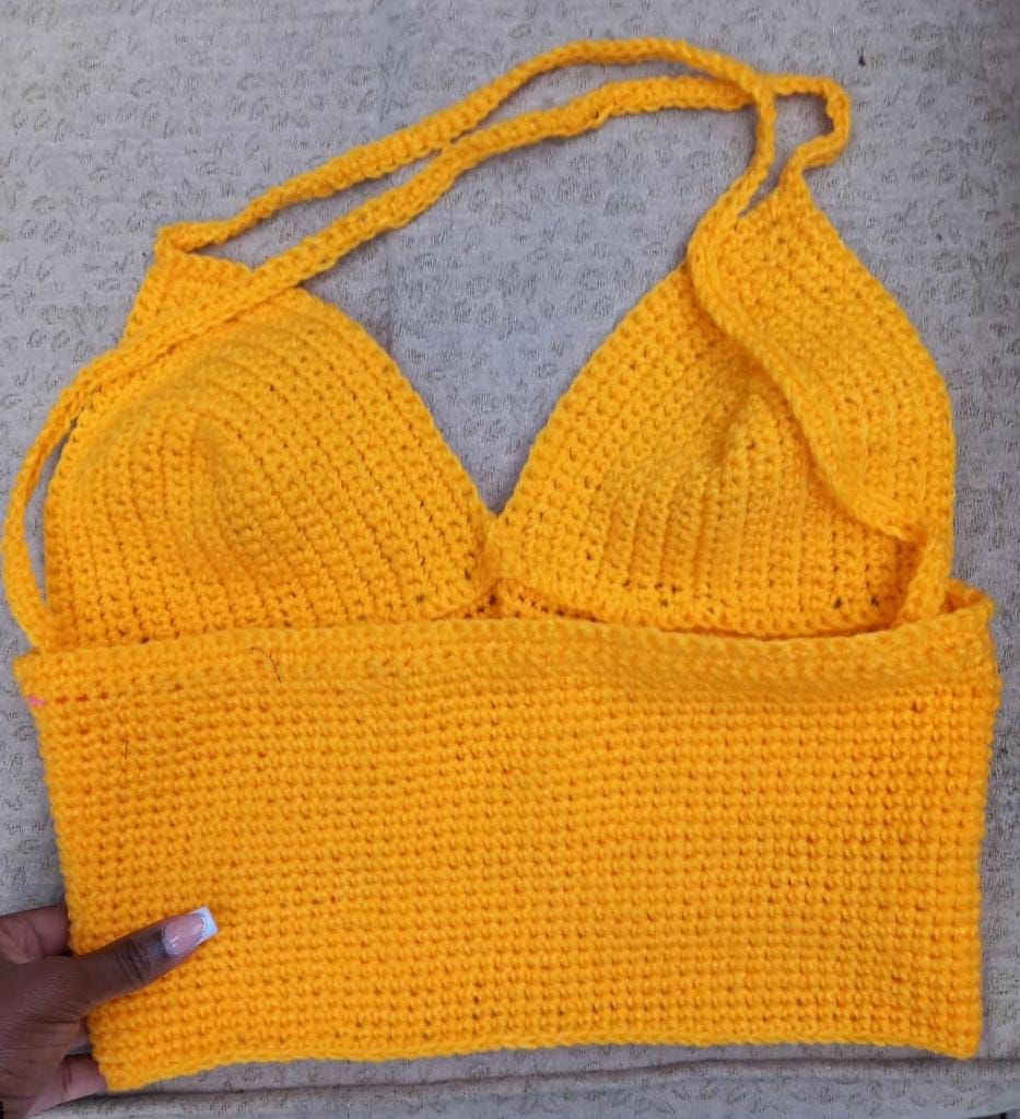 Crochet bralette large