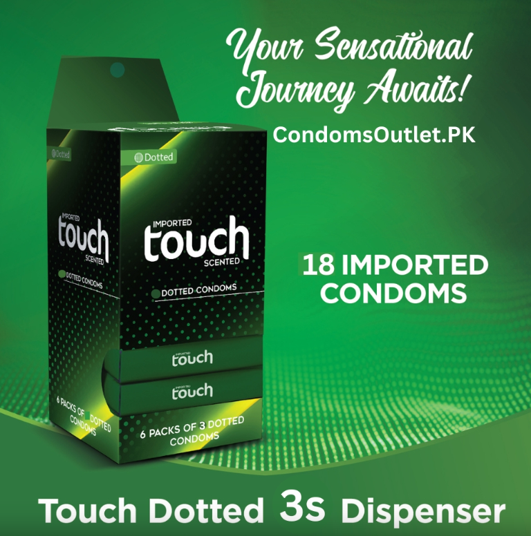 Touch Dotted 3s Dispenser 18 Condoms