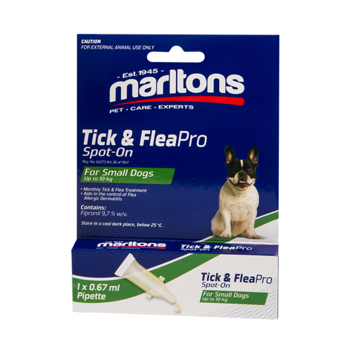 MARLTONS TICK & FLEAPRO SPOT-ON SMALL DOGS 0.67ML 