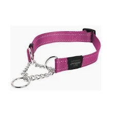 ROGZ  UTILITY CONTROL COLLAR CHAIN (M) PINK REFLECTIVE