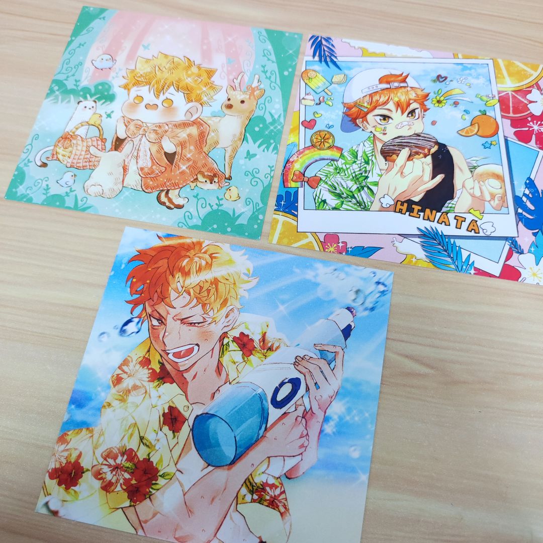Haikyuu Fanart Square Postcard - Hinata