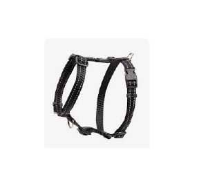 ROGZ  UTILITY CLASSIC HARNESS (S) BLACK REFLECTIVE (S)