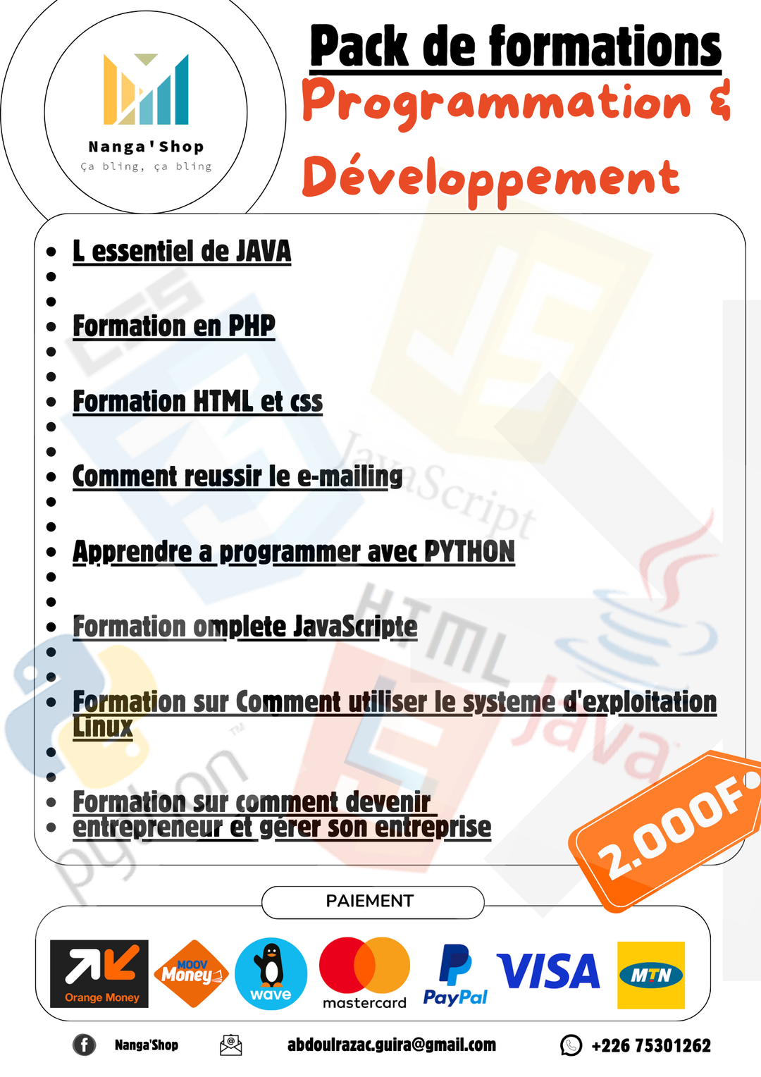 Formation Programmation et Développement 