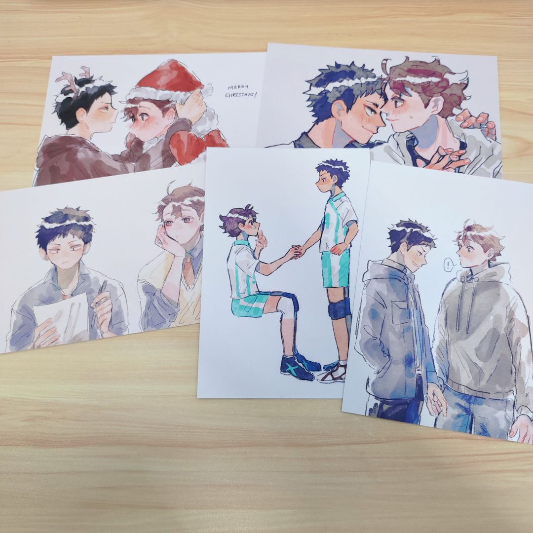Haikyuu Fanart Postcard - Iwaoi