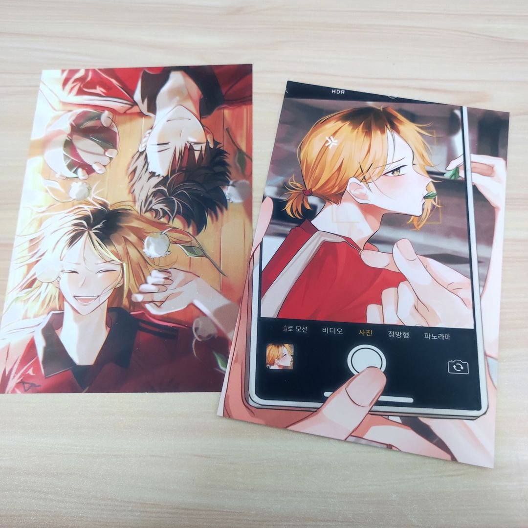 Haikyuu Fanart Double Sided Postcard - Kuroken