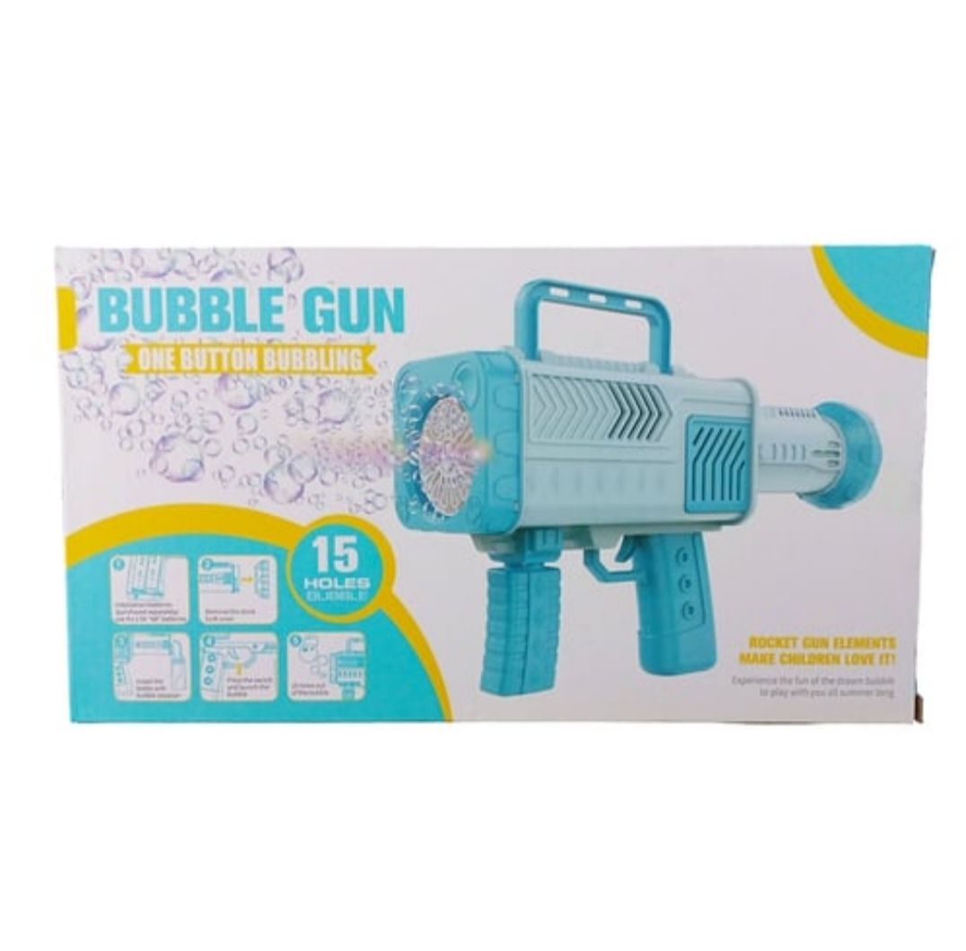 Bubble Gun with Flash Lights, 15 Holes