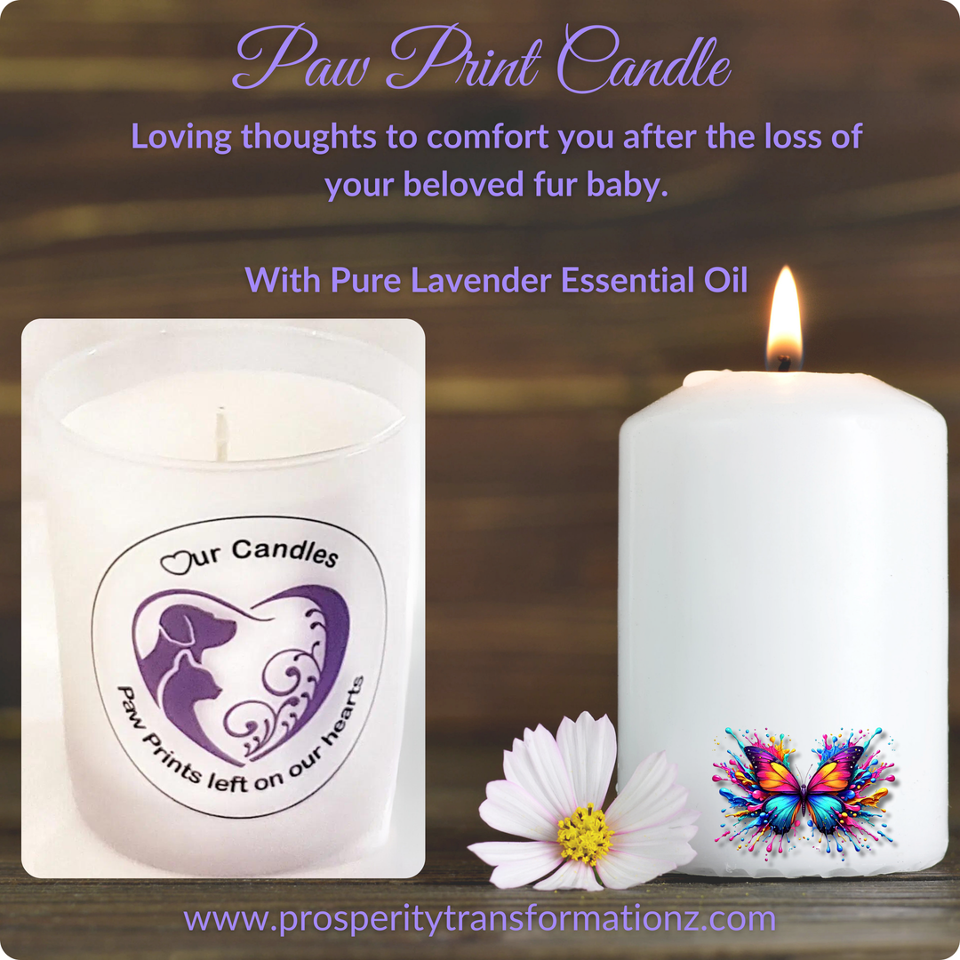 Paw Print Candle 